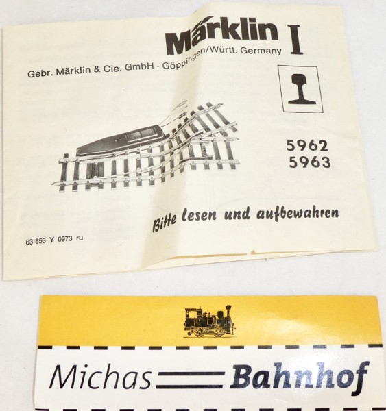 5962 5963 Anleitung Märklin 63 653 Y 0973 ru Spur 1 å