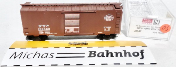 New York Central 159000 40´ St Boxcar Micro Trains Line 20047 N 1:160 OVP ∆03 å