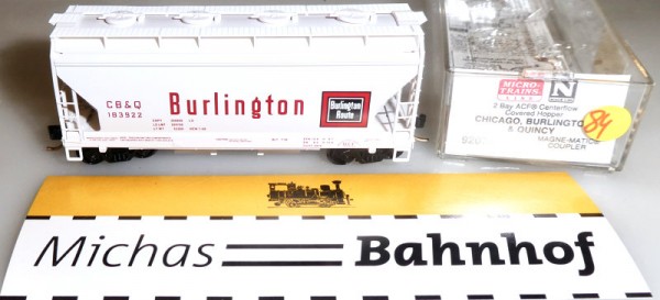 CB&amp;Q 183922 2-Bay ACF Center Cov Hopper Micro Trains Line 92070 1:160 OVP R84 å