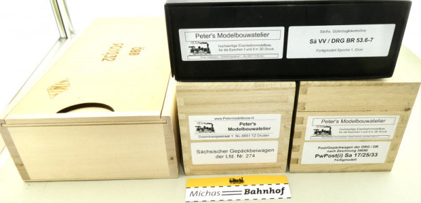 4 Holz Leerkartons Peter's Modelbouw + 1 H0 1:87 GA3 å