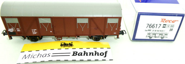 Roco 76617 Gedeckter Güterwagen mit Schlussleuchten DR EpIV H0 1:87 OVP NEU #HB2 µ