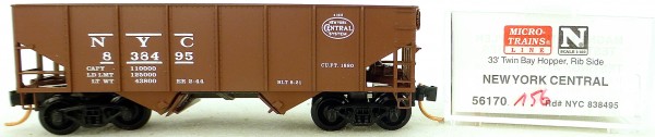 Micro Trains Line 56170 New York Central 838495 33&#039; Twin Hopper OVP 1:160 #K156 å