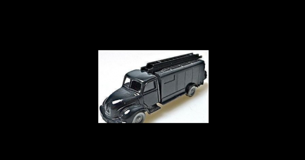 Feuerwehr Werkstattwagen schwarz Magirus 3500 Rundhauber IMU 1/87 Replika #300#
