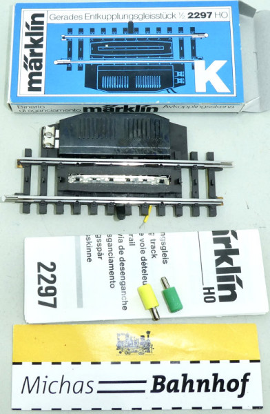 Märklin 2297 Gerades Entkupplungsgleis ½ elektrisch H0 1:87 OVP HR5 å