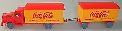 Coca Cola Mercedes 5000 Hängerzug rot orange IMU H0 1:87 #34# å