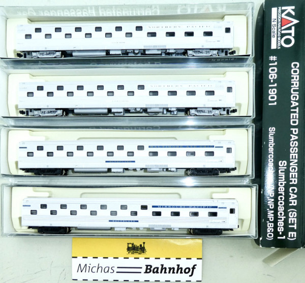 106-1901 Kato CORRUGATED PASSENGER CAR SET E Slumbercoaches-1 1:160 OVP HU2 å