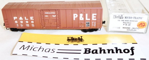 P&amp;LE 6998 50&#039; Rib Box Car Plug Door Micro Trains Line 27050 N 1:160 J157 å