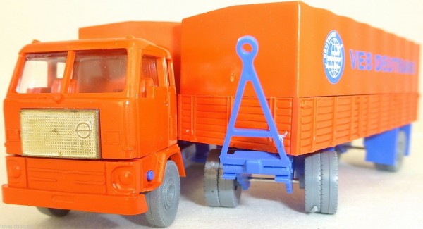DEUTRANS VEB Spedition DDR F 88 Hängerzug Pritsche Plane H0 1:87 #UD1 D10 å