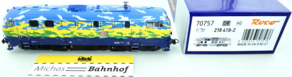 Roco 70757 218 418-2 Diesellok Touristik Lackierung H0 1:87 OVP NEU HF5 µ