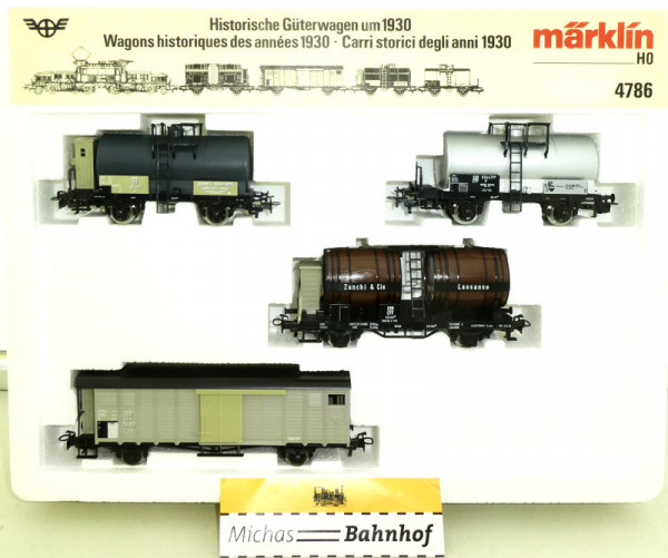 Märklin 4786 SBB Historische Güterwagen um 1930 H0 1:87 OVP LG2 å