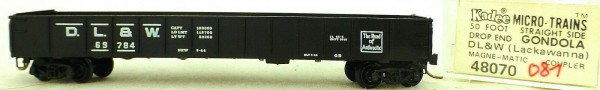 Micro Trains Line 48070 DL&amp;W Lackawanna Drop 50ft End Gondola 1:160 OVP 081G å*