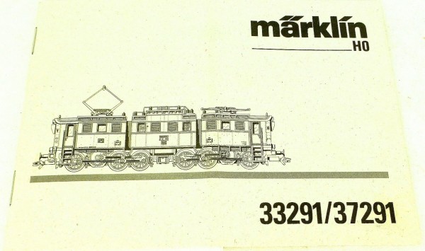 Märklin Anleitung Beschreibung 33291 37291 60 1003 0297 lo å *