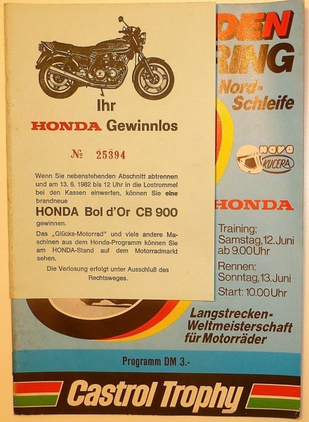 8-Stunden ADAC 12.-13. Juni 82 Langs.WM Motorräder Nürburgring Nordschleife å *