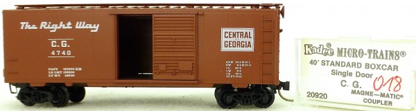 Micro Trains Line 20920 C.G. 4740 40&#039; Standard Boxcar 1:160 OVP #H018 å