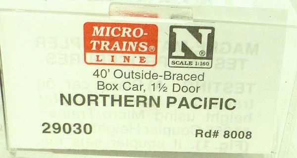 40´ Outside Br Boxcar NORTHERN PACIFIC 8008 Micro Trains Line 29030 N 1:160 C å*