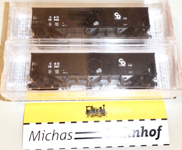Micro Trains Line 108022 Chesapeake Ohio 2-Pack 100T 3Bay O Hopper N 1:160 T02 å