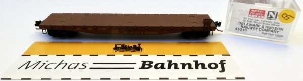 Micro Trains Line 45210 50’ Flat Car D&amp;H 16509 N 1:160 f05 å