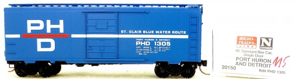 Micro Trains Line 20150 Port Huron Detroit 1305 40&#039; St. Boxcar 1:160 OVP #H115 å