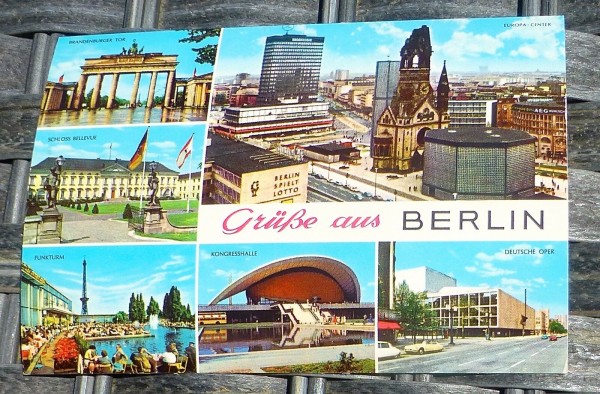 Grüße aus Berlin Ansichtskarte 50er 60er Jahre KRÜGER 921/85 84 å *