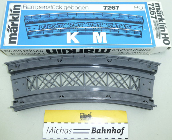 Märklin 7267 Rampenstück gebogen K+ M Gleis H0 1:87 OVP TOP GB2 å