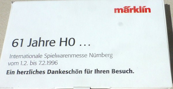 1996 Spielwarenmesse 61 Jahre C Gleis Märklin Spur Z 1:220 OVP å