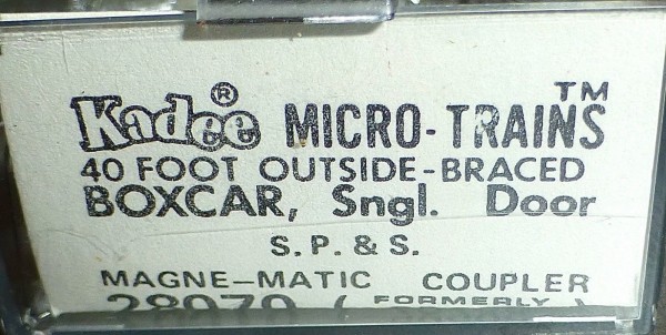 40´ Outside Braced Boxcar S.P.S. 10228 Micro Trains Line 28070 N 1:160 C å*