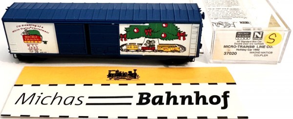 Micro Trains Line 37020 50’ Box Car Double Doors Holiday Car 1994 N 1:160 ¥S å