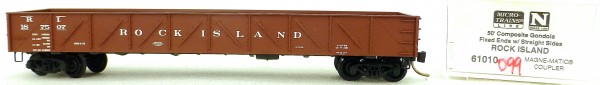 Micro Trains Line 62010 Rock Island 187507 50&#039; Gondola Fix Ends 1:160 OVP #i099 å