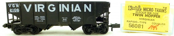 Micro Trains Line 56081 Virginian VGN 2106 33&#039; Twin Hopper OVP 1:160 #K145 å
