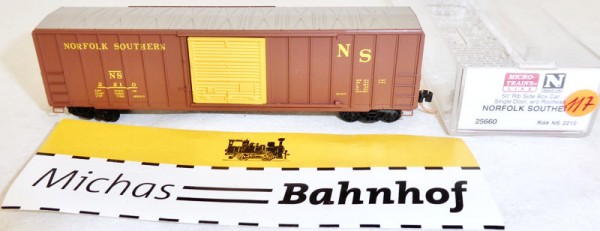 NS 2210 50&#039; Rib Box Car Single Door Micro Trains Line 25660 N 1:160 J117 å