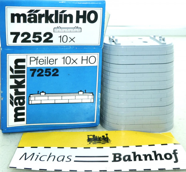 Märklin 7252 Pfeiler 10x Brückenfeiler 6mm H0 1:87 OVP HB3 å