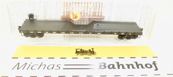 MICRO TRAINS 44080 Spokane Seattle 34040 50&#039; Flatcar Straight Side 1:160 #86L å