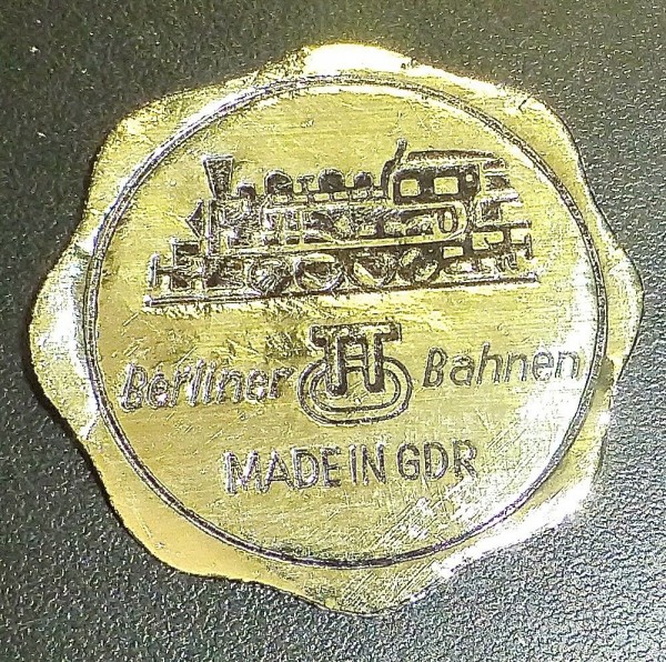 Prüfsiegel Berliner TT Bahnen Zeuke Made in GDR å *