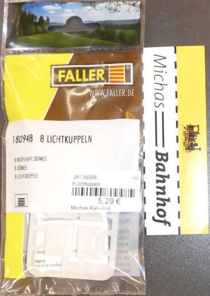 2x 8 Lichtkuppeln EpIV Faller 180948 H0 1:87 Bausatz ungebaut OVP NEU LC3 å