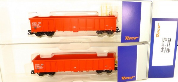 Roco 37645 2-tlg Set offene Güterwagen Eanos ROT DBAG EpV TT 1:120 OVP HM1 µ *