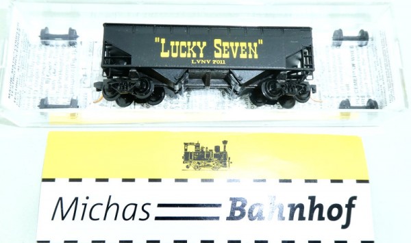 Micro Trains Line 55480 33&#039; Twin Bav Hopper LUCKY SEVEN LVNV 7011 1:160 N LC2 å