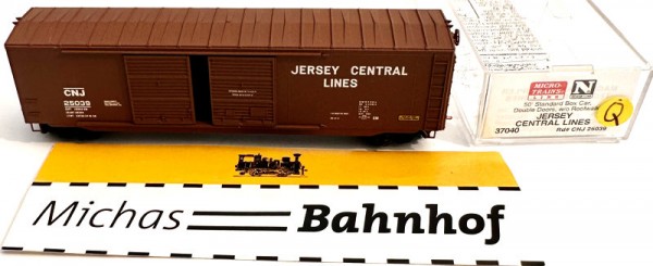 Micro Trains Line 37040 50’ Box Car Double Doors Roofwalk JERSEY CENTRAL N 1:160 ¥Q å