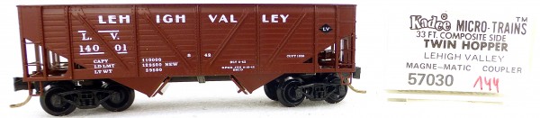 Micro Trains Line 57030 Lehigh Valley 14001 33&#039; Twin Bay Hopper 1:160 OVP #i144 å