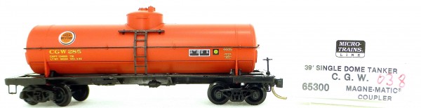 Micro Trains Line 65300 C.G.W. 285 39&#039; Single Dome Tank Car 1:160 OVP #i038 å