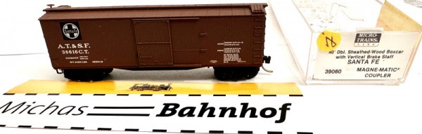 Micro Trains Line 39060 40&#039; Wood Box Car AT.&amp;S.F. 38616C.T. N 1:160 ¥j å