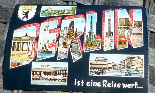 Berlin ist eine Reise wert Ansichtskarte 50er 60er Jahre KRÜGER 921/114 90 å *