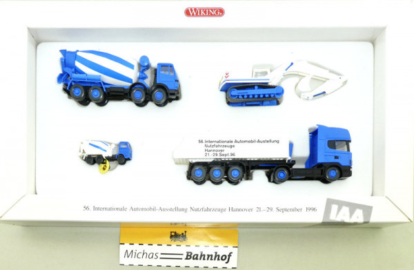 Wiking IAA 1996 Hannover Baufahrzeuge H0 1:87 OVP HT0 å