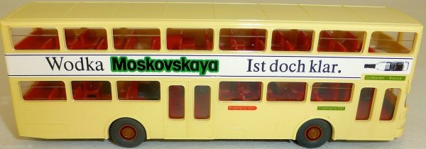 Moskovskaya Werbebus 69 Reichstag bedruckt MAN SD 200 aus WIKING Bus 1:87 HM3 å