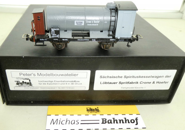 Peter's Modelbouw Sächs Spirituskesselwagen Löbtauer Crone Hoefer H0 1:87 HR2å