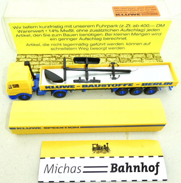 Wiking Kluwe LKW Werbemodell Spedition Baustoffe HO 1:87 Lj3 å