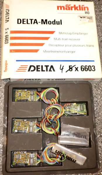 4x DELTA-Modul Märklin 6603 Mehrzug Empfänger KB2 å