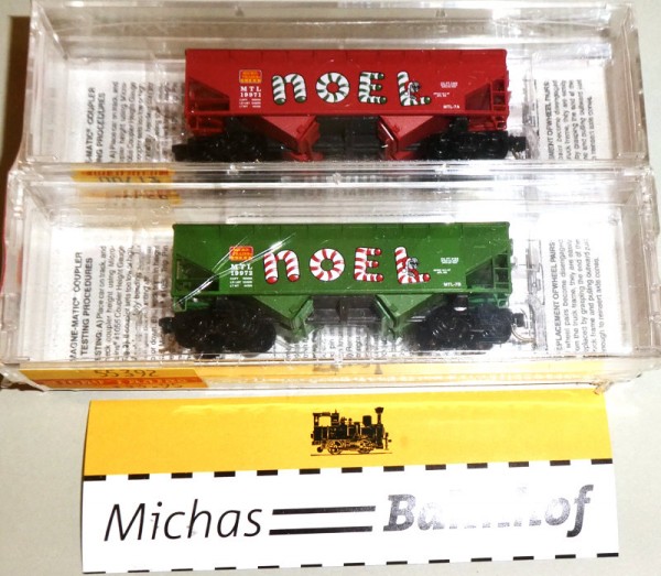 Micro Trains Line 55392 1997 MTL noel Holiday Car 2-Pack N 1:160 T19 å