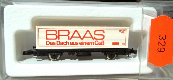 BRAAS Dach Containerwagen, Kolls 88709 Märklin 8615 Spur Z 1/220 *329* # å