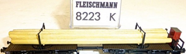 Drehschemel Gespann Drehschemelwagen DRG Fleischmann 8223 8223K NEU 1:160 HR6 µ