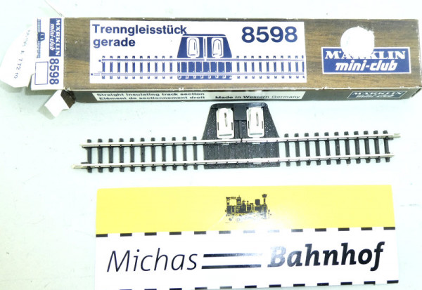 8598 Märklin Trenngleisstück gerade mini club Spur Z 1:220 OVP HQ6 å